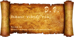 Dukesz Viktória névjegykártya